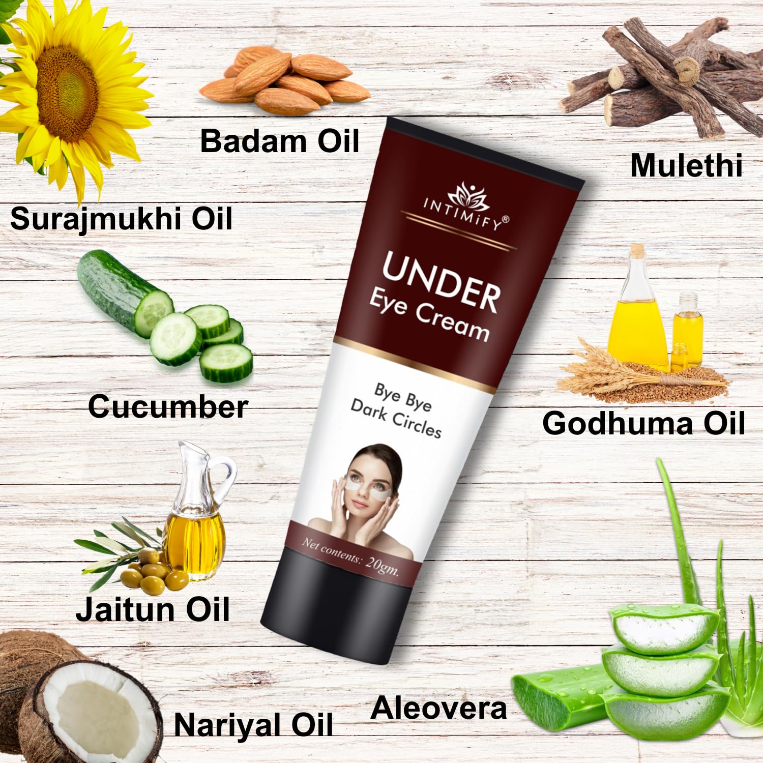 INTIMIFY Under Eye Cream | Dark Circles Removal Cream For Women & Men | Reduces Dark Circles, Wrinkles & Fine Lines | 20g — Amazon image 5
