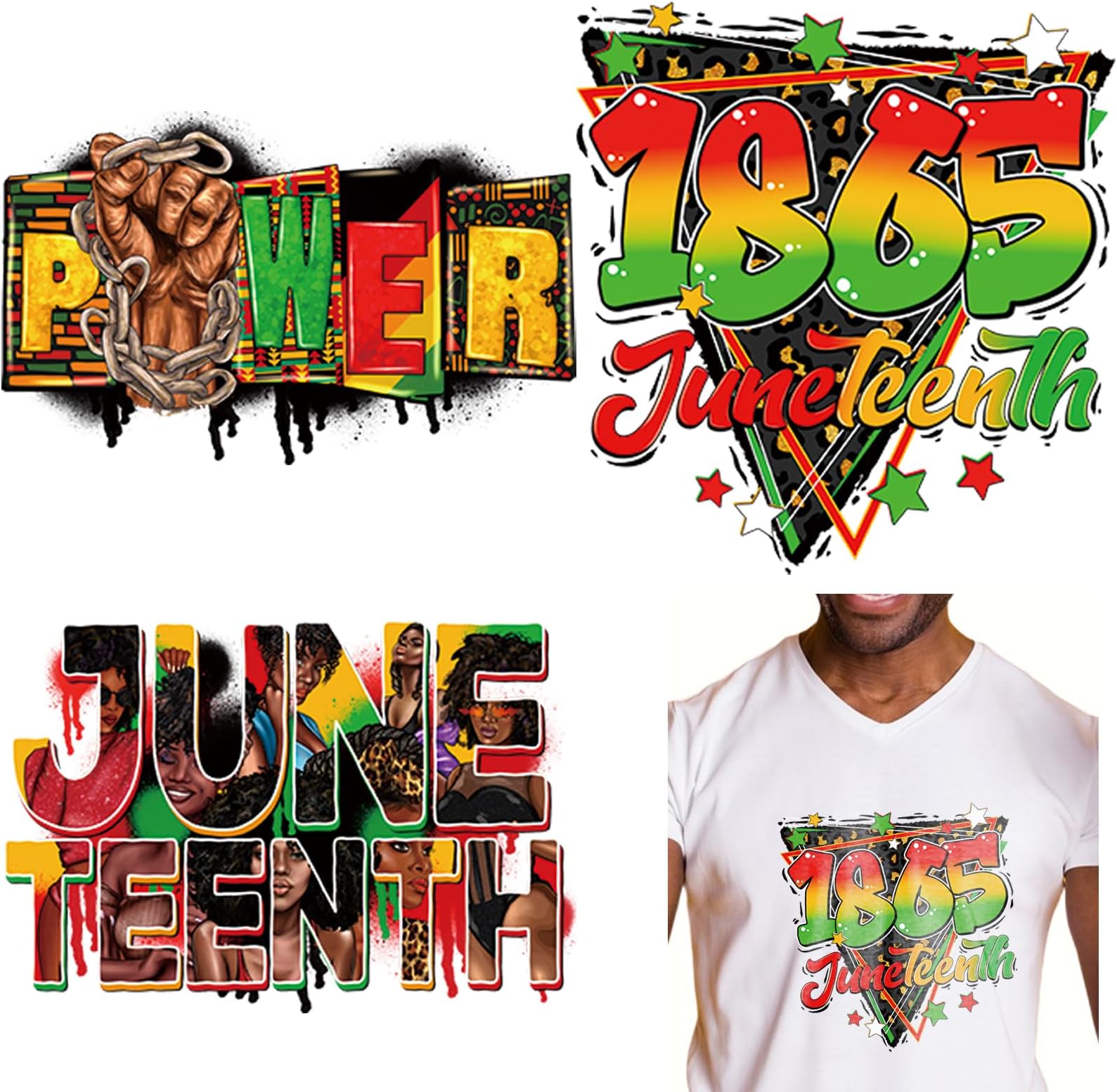 4Pcs Iron on Transfers Patches Iron