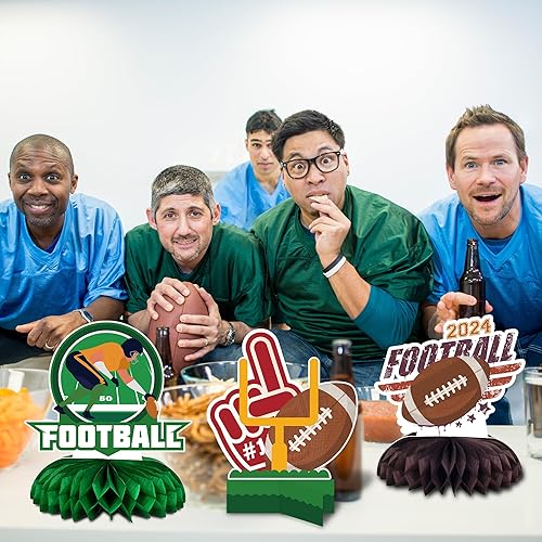 Miniatura 6 de Centros de mesa de fútbol, decoración de fiesta de fútbol, centros de mesa de panal de fútbol para temática de fútbol, fiesta de cumpleaños, súper