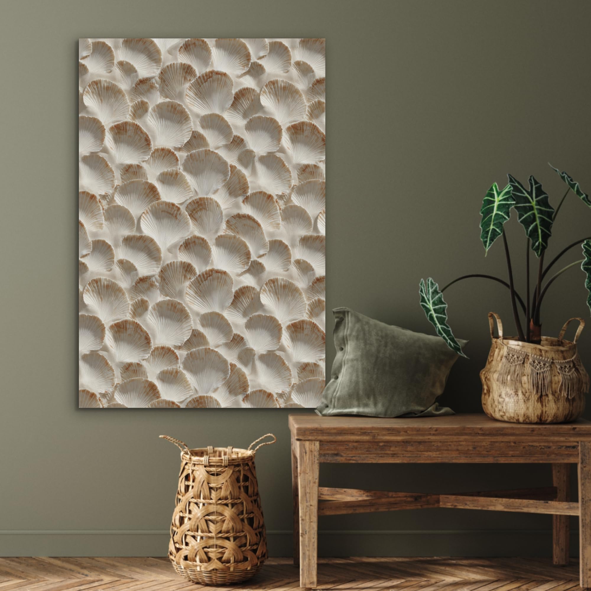 MuchoWow© "MuchoWow© Pannelli Fonoassorbenti Parete Acustici Insonorizzanti | 70x100 cm - Pannello Fonoassorbente Design Isolante Acustico Fonoisolanti Insonorizzazione Stanza Conchiglie - Forma a