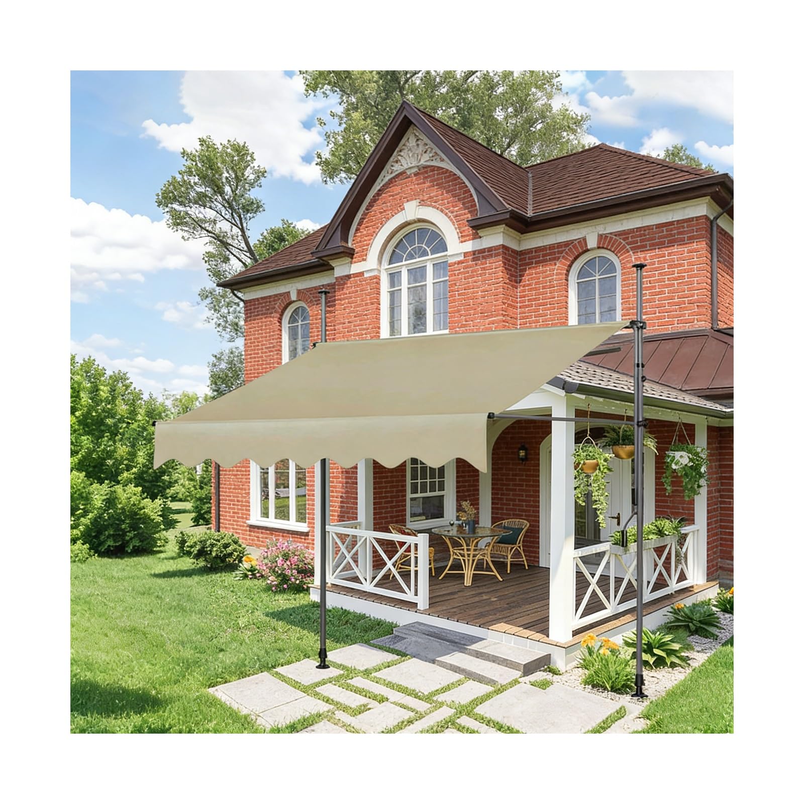 LWJSOCP Retractable Patio ning 3.5M/11.5FT - Manual Crank ning for Balcony Door/Window Storefront Yard - Outdoor e Solut