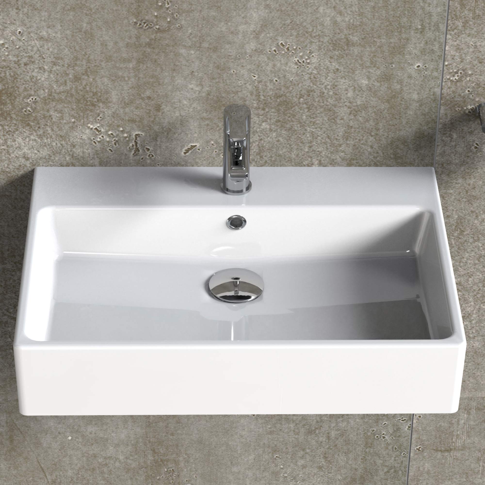 Aqua Bagno SOLO Lavabo, 70 x 50 cm, in ceramica, di Design