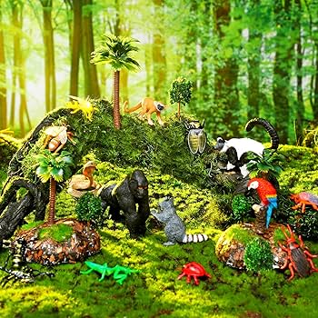 ジャングルブック 22体セット Amazon.co.jp: Jexine 25個パック 熱帯雨林 動物 フィギュア