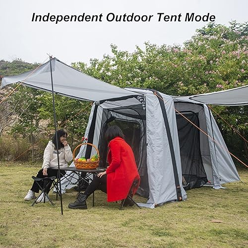 Miniatura 2 de Toldo inflable para automóvil, plegable, portátil, con bolsa de transporte, tela Oxford 210D, impermeable y protector solar, instalación rápida en 3