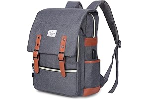 Ben Sherman Canvas Vintage Laptop Backpack for Women, Travel Backpacks with USB...