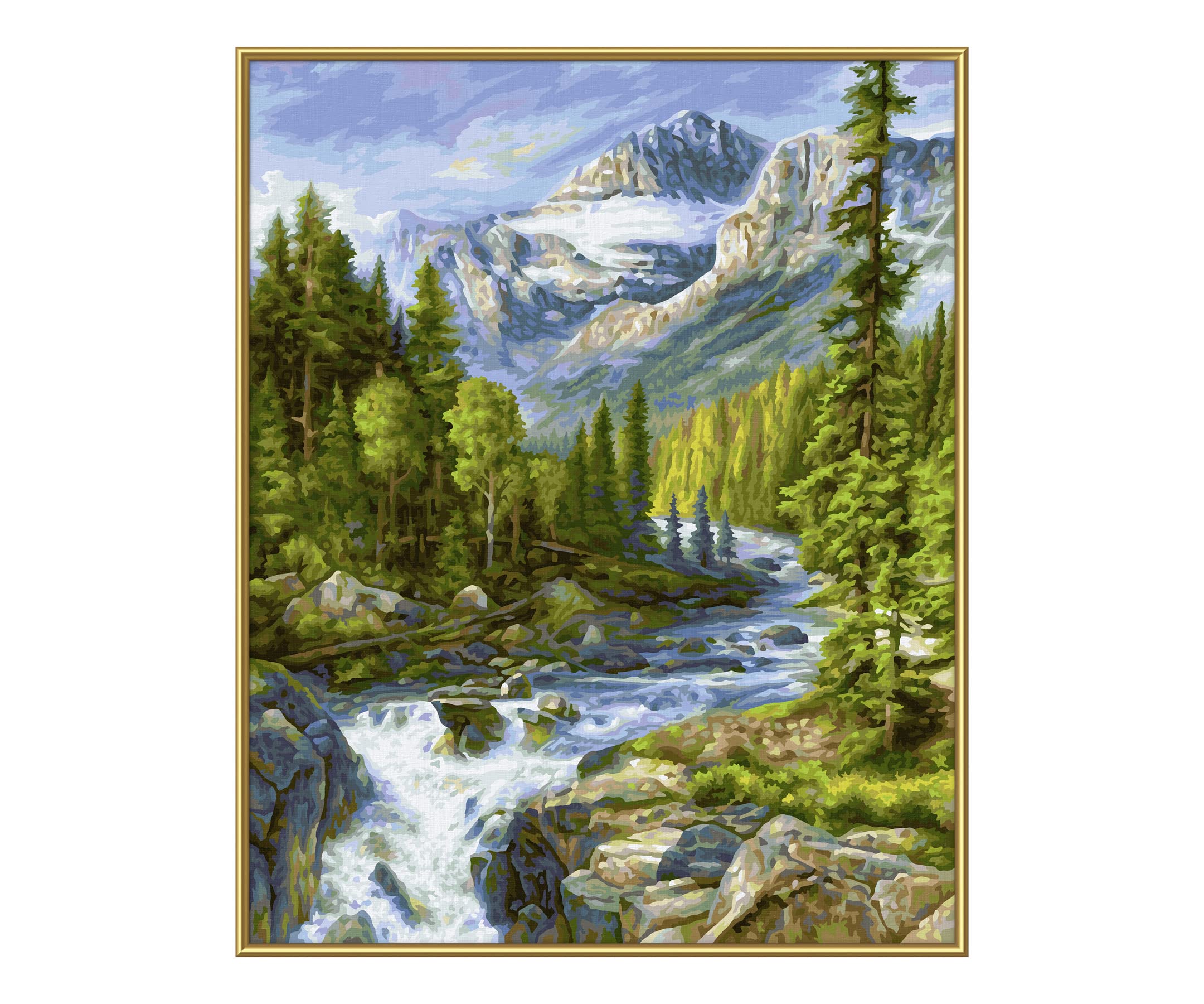 Schipper 609130504 Schilderen op nummer, de winter, afbeeldingen voor volwassenen, inclusief penseel en acrylverf, 40 x 50 cm