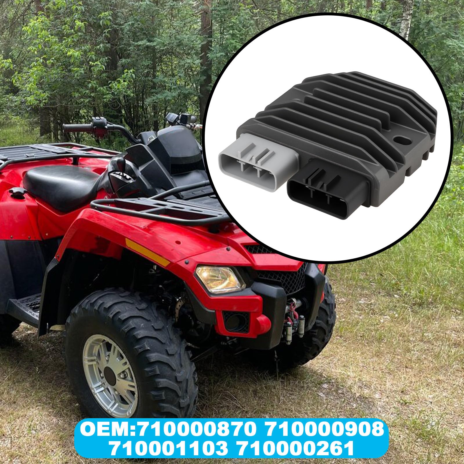 VGOL Regulador rectificador de 12 V de repuesto OEM 710000870 710000908 710001103 710000261 compatible con Can-Am Outlander Renegade 2003-2024