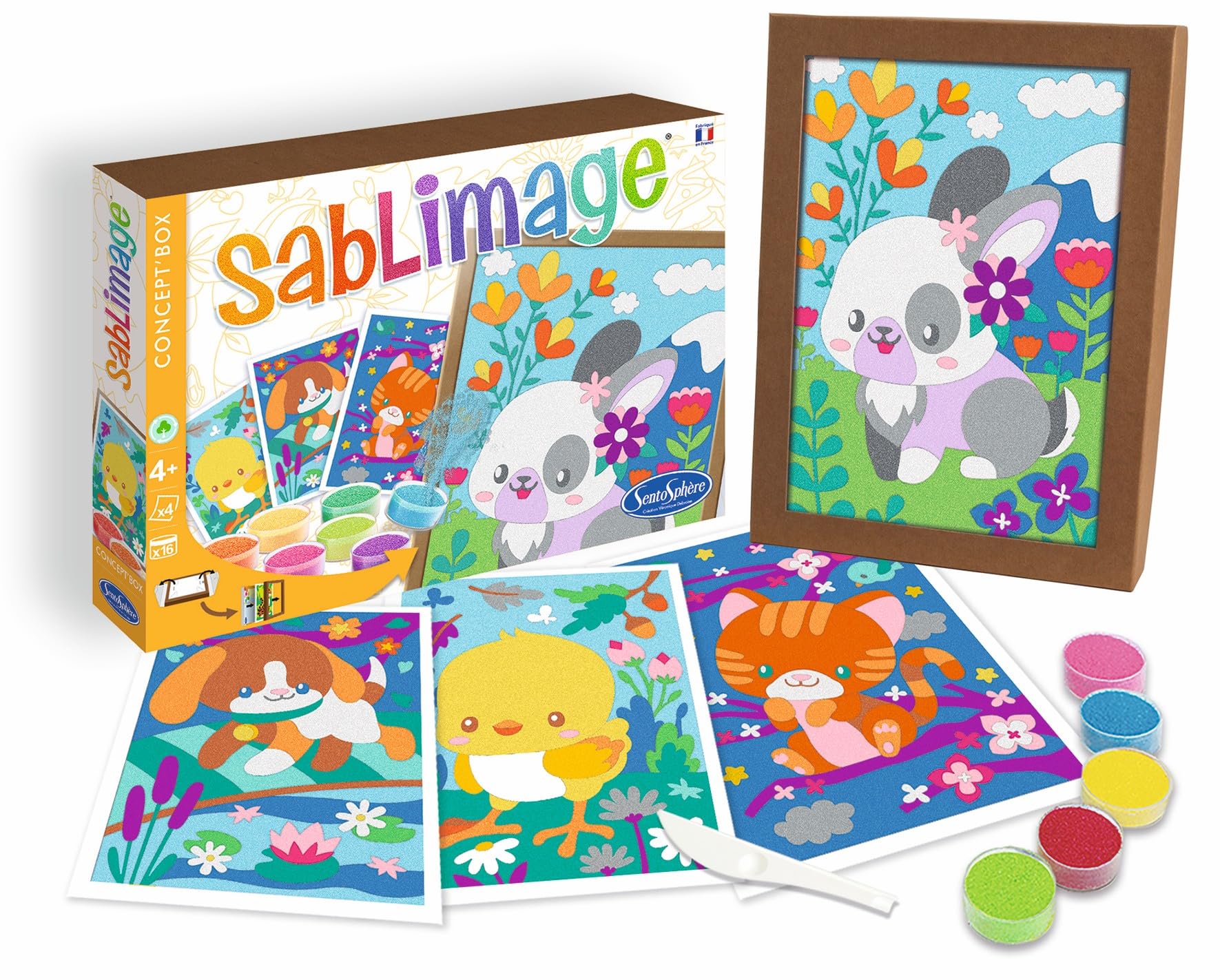 Sentosphère 3900885 "Sand Image Animals" Craft Set