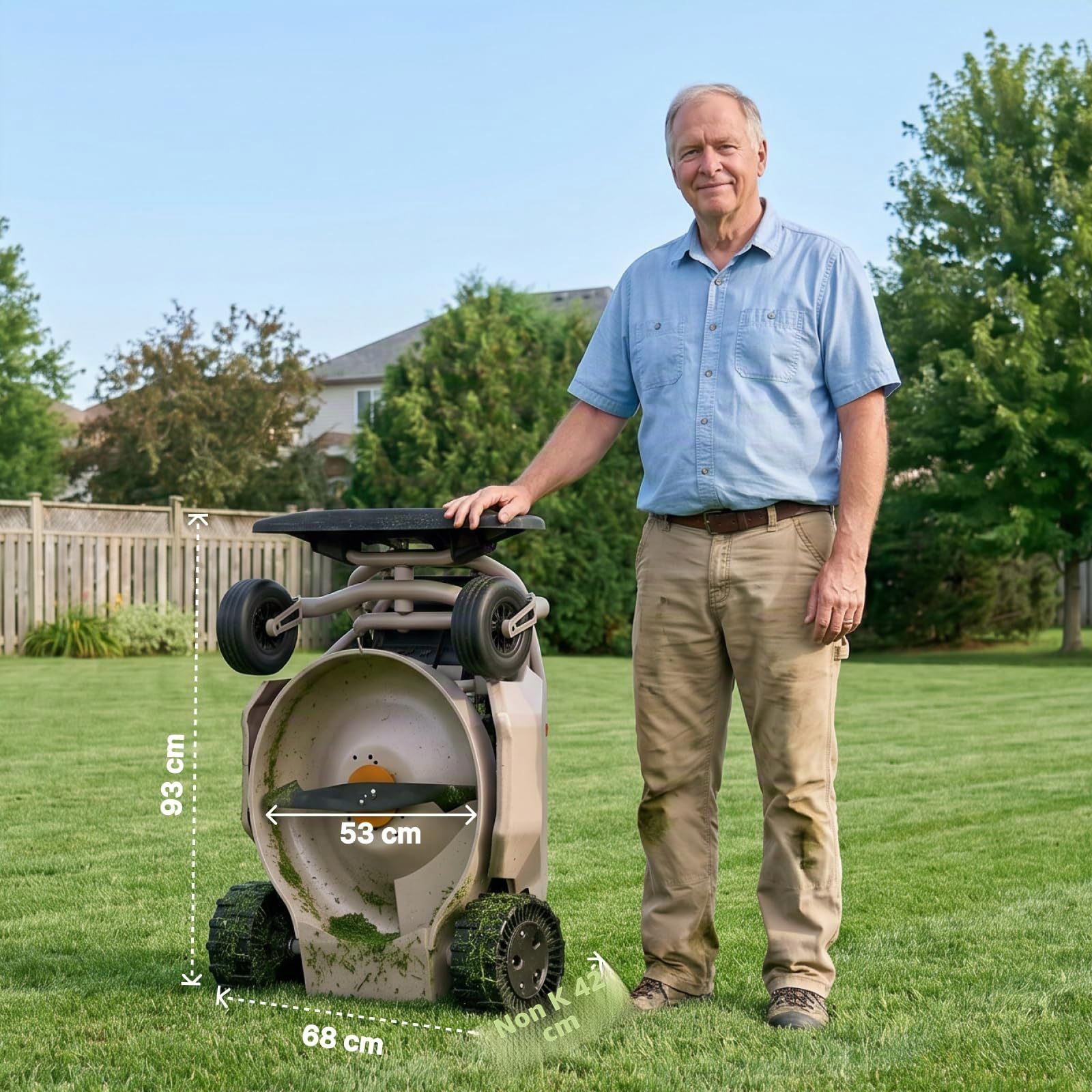 Mowrator S1 2WD 12Ah Tondeuse télécommandée 53 cm 24°(45%) 3 Saisons | Entretien quotidien, lame mulching incluse, hauteur 4,5–11,6 cm, jusqu'à 3 000 m², prêt à l'emploi