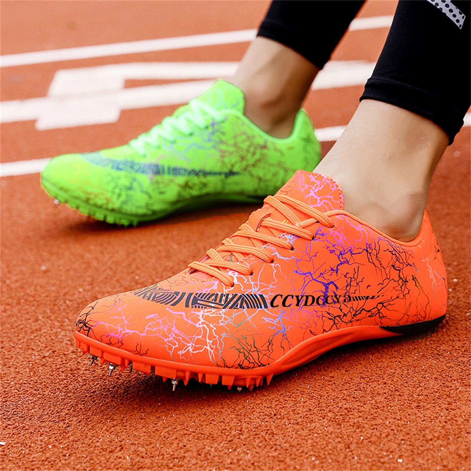 Zapatillas De Atletismo con Clavos,Unisex Zapatos de Atletismo Antideslizantes Juveniles,Zapatillas De Pista Y Campo para Hombre