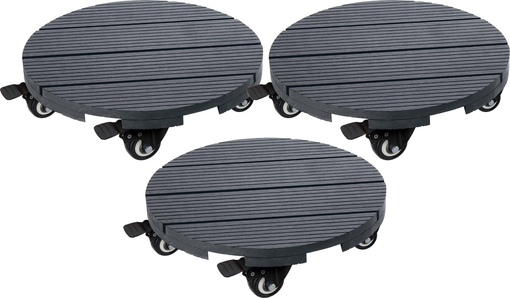 Mediablue Lot De 4 Rouleaux De Plantes En WPC Massif - Rond - 30