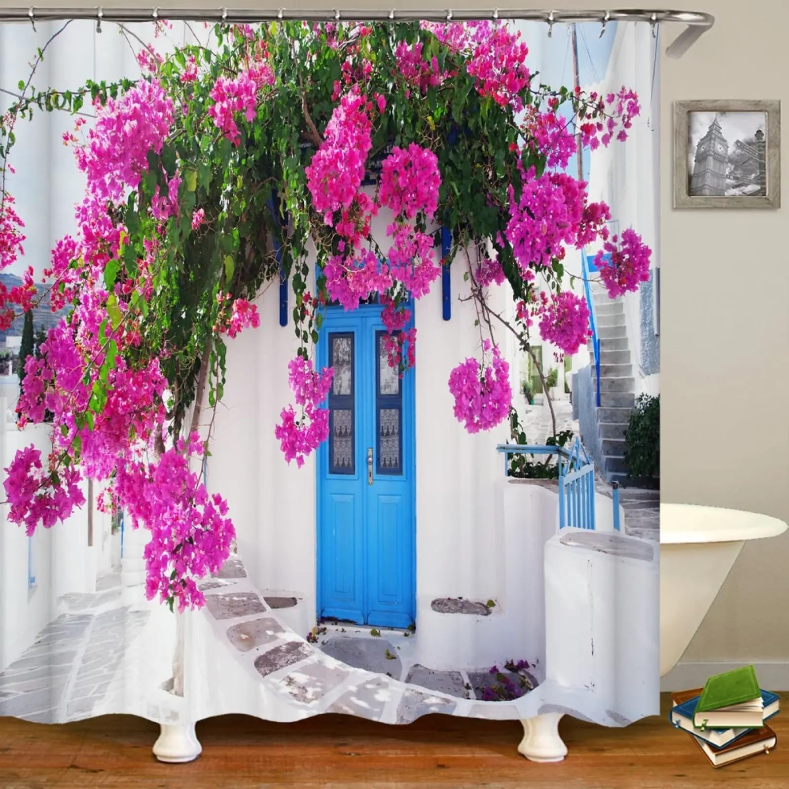 Rideau de douche de jardin pour un style rustique et bucolique au quotidien
