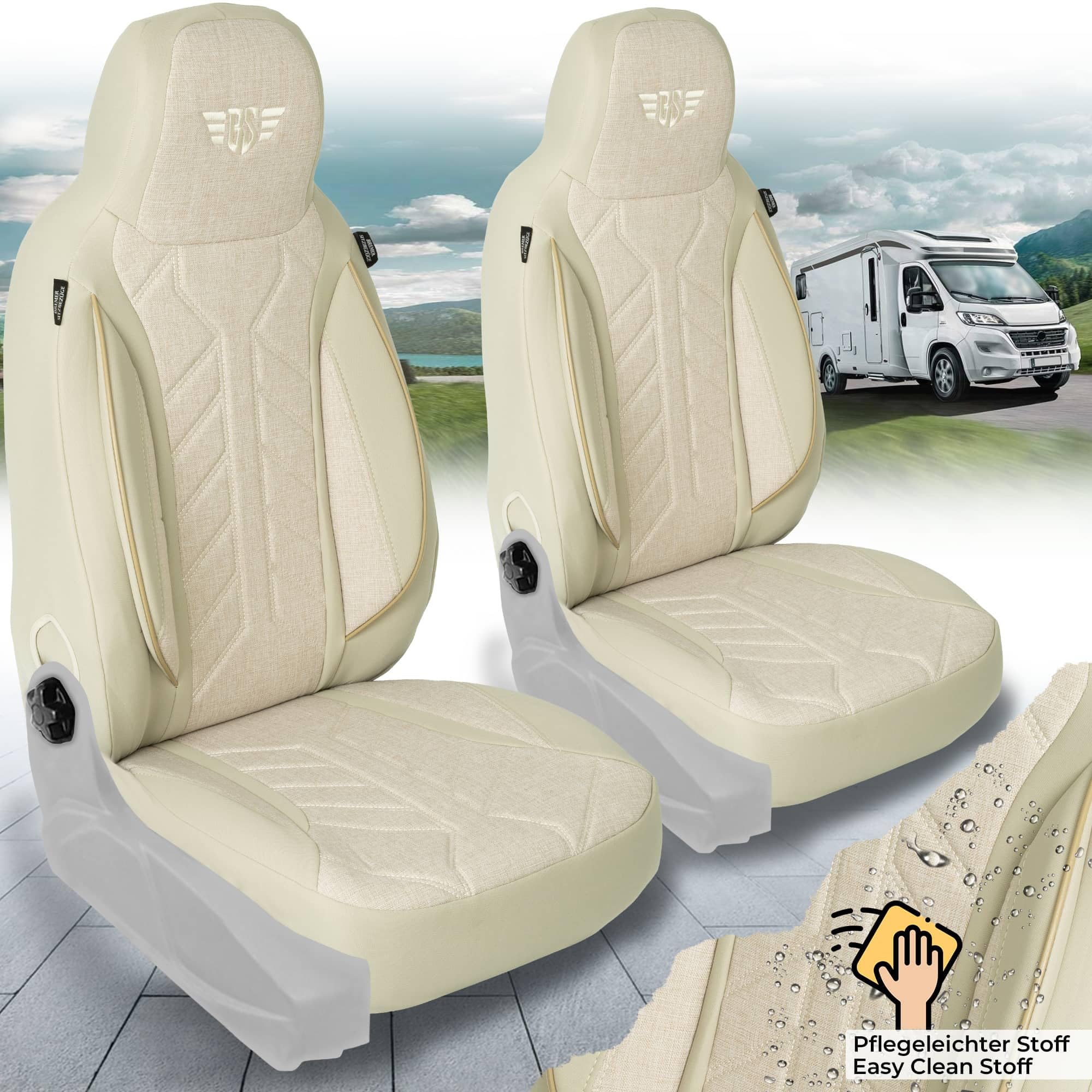 BREMER SITZBEZÜGE Fundas Protectoras para Caravana La Marca Ducato Jumper Boxer PLKT205