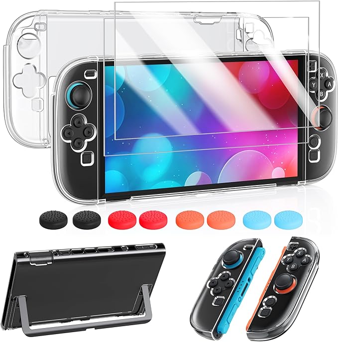 Nintendo Switch 2: Vad Många Förväntade Var En Katastrof, Men Det Slutar Med att Skapa Överbåde 9 81ZhyhDu1hL. AC SX679 FYOUNG Clear Protective Case for Nintendo Switch 2(2025), Transparent Slim Hard Shell for Switch 2 Accessories, Scratch&Shock Protection Cover for Joycon 2 with Screen Protector, 8 Thumb Grip