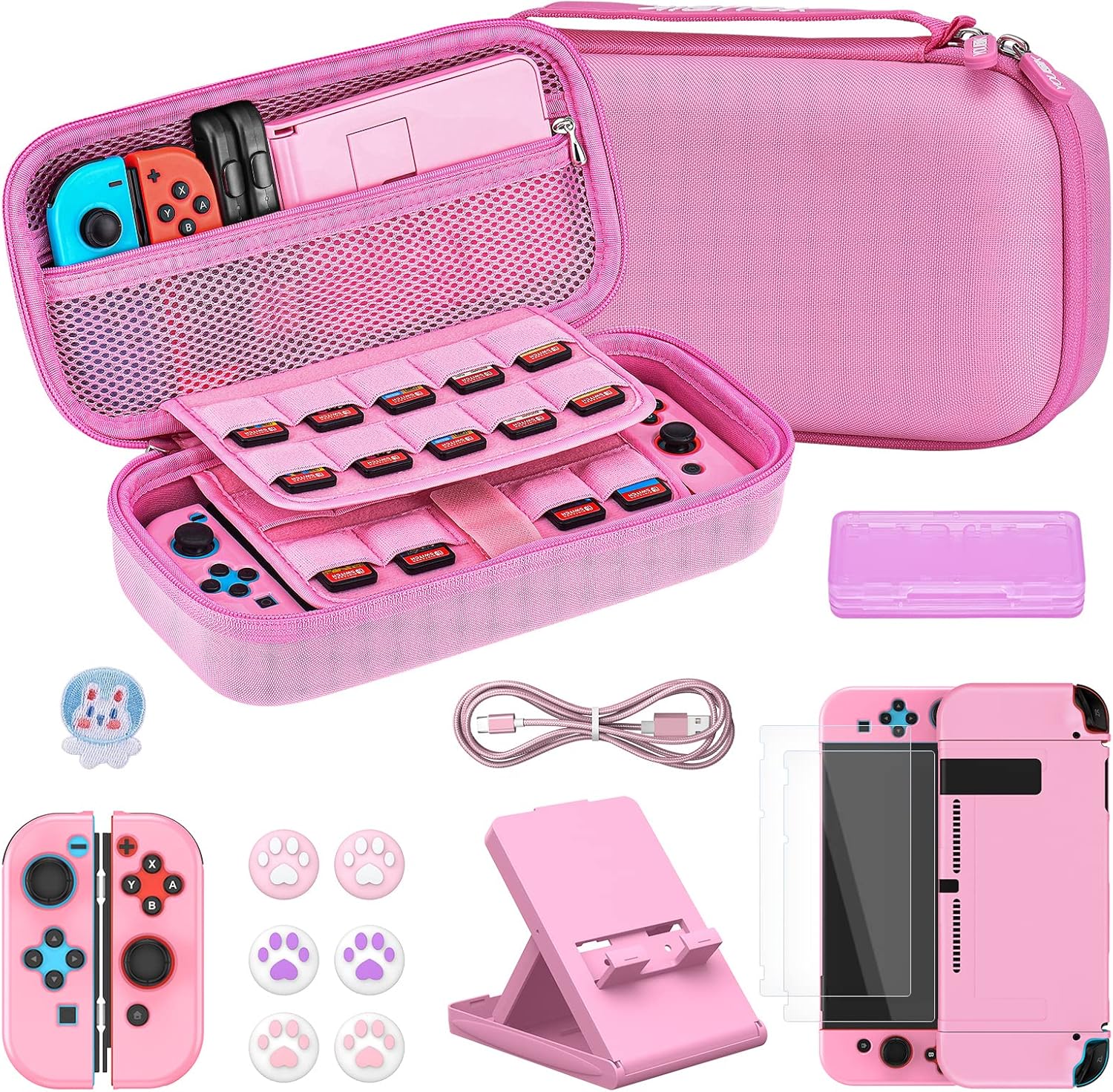 Younik Switch Accessories Bundle, 16 in 1 Accessories Kit Includes