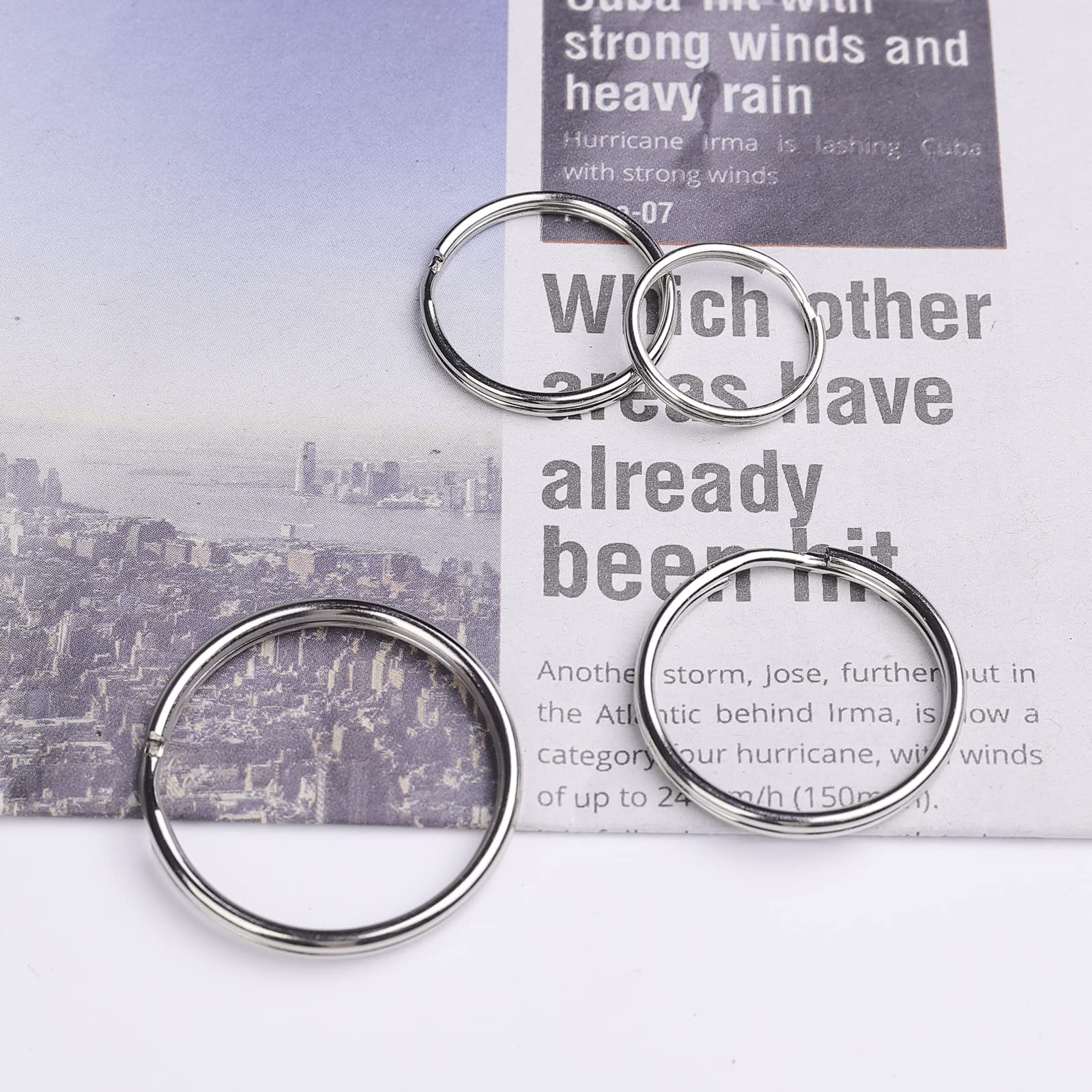 Amazon.com: ZoloAJay 40 Pack Silver Key Ring Keychain Assorted in