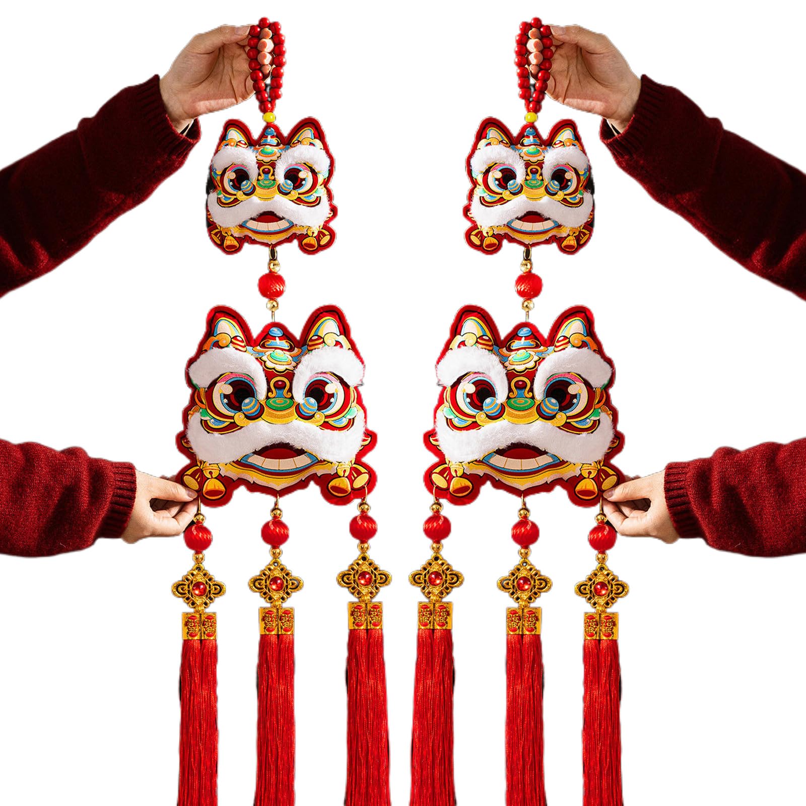 Nucelit Of 2 Artistic 3D Velvety Cotton Festival Decor for New Year Scenes Fests Ornament