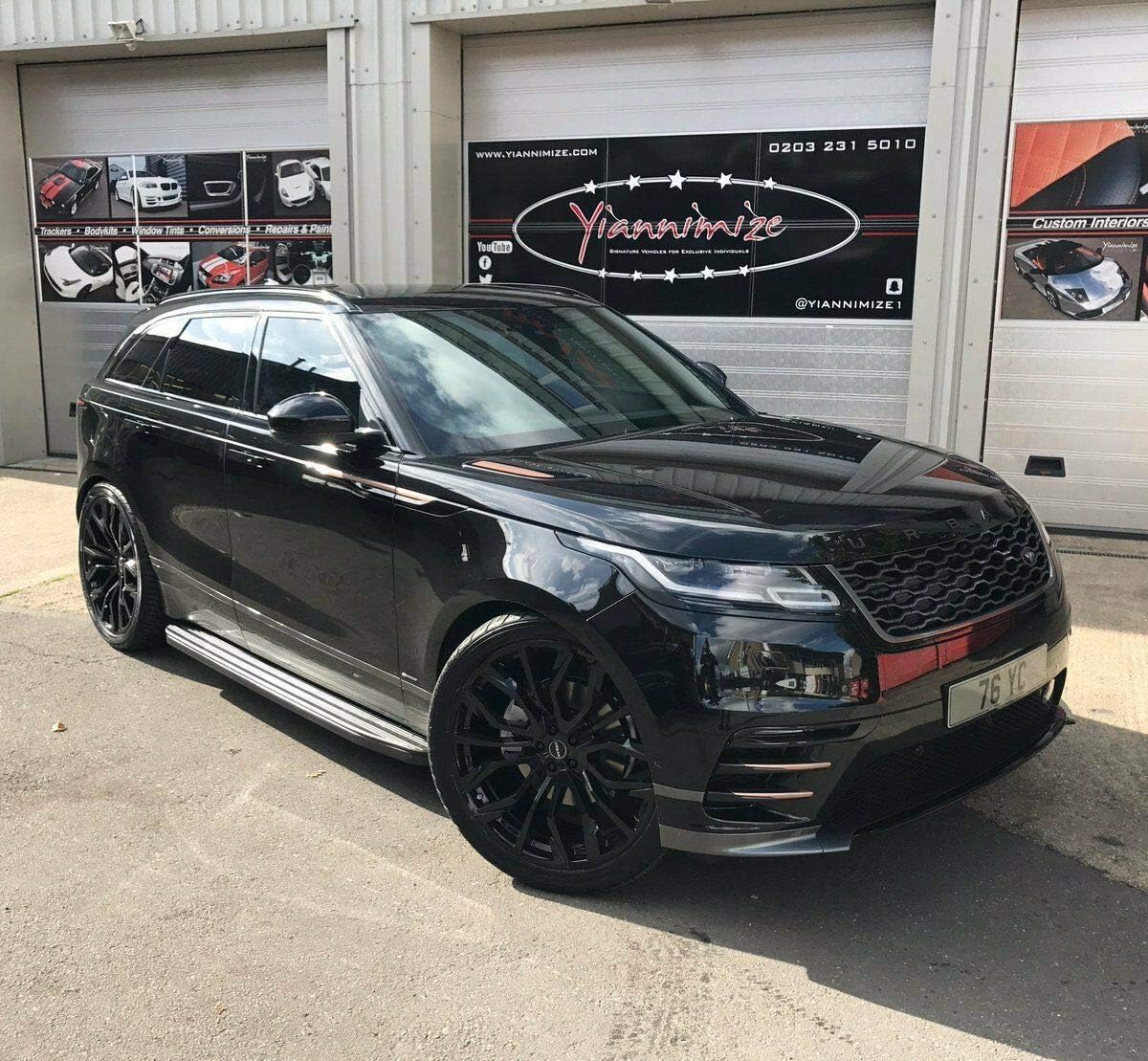 for Land Rover Range Rover Velar & Evoque Wheel Nut Covers/Lug Nut Covers - Glossy Black