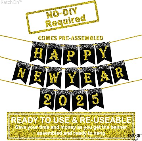 Miniatura 2 de Banner de Feliz Año Nuevo 2021 - Tamaño grande sin bricolaje | Brillo real | Suministros de fiesta de Año Nuevo 2021 | Feliz Año Nuevo 2021 |