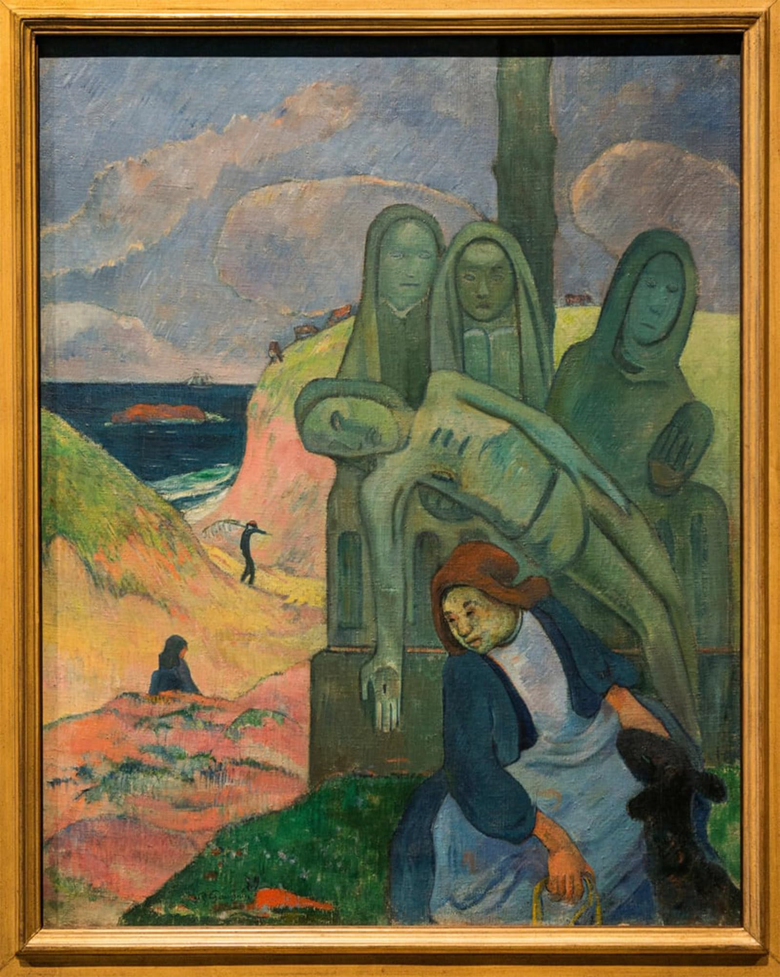 POSTERIIk Famous Modern Artwork Art Mural the Green Christ Paul Gauguin by Paul Gauguin Oil Paintings Pictures for Home Decor 60x90cm