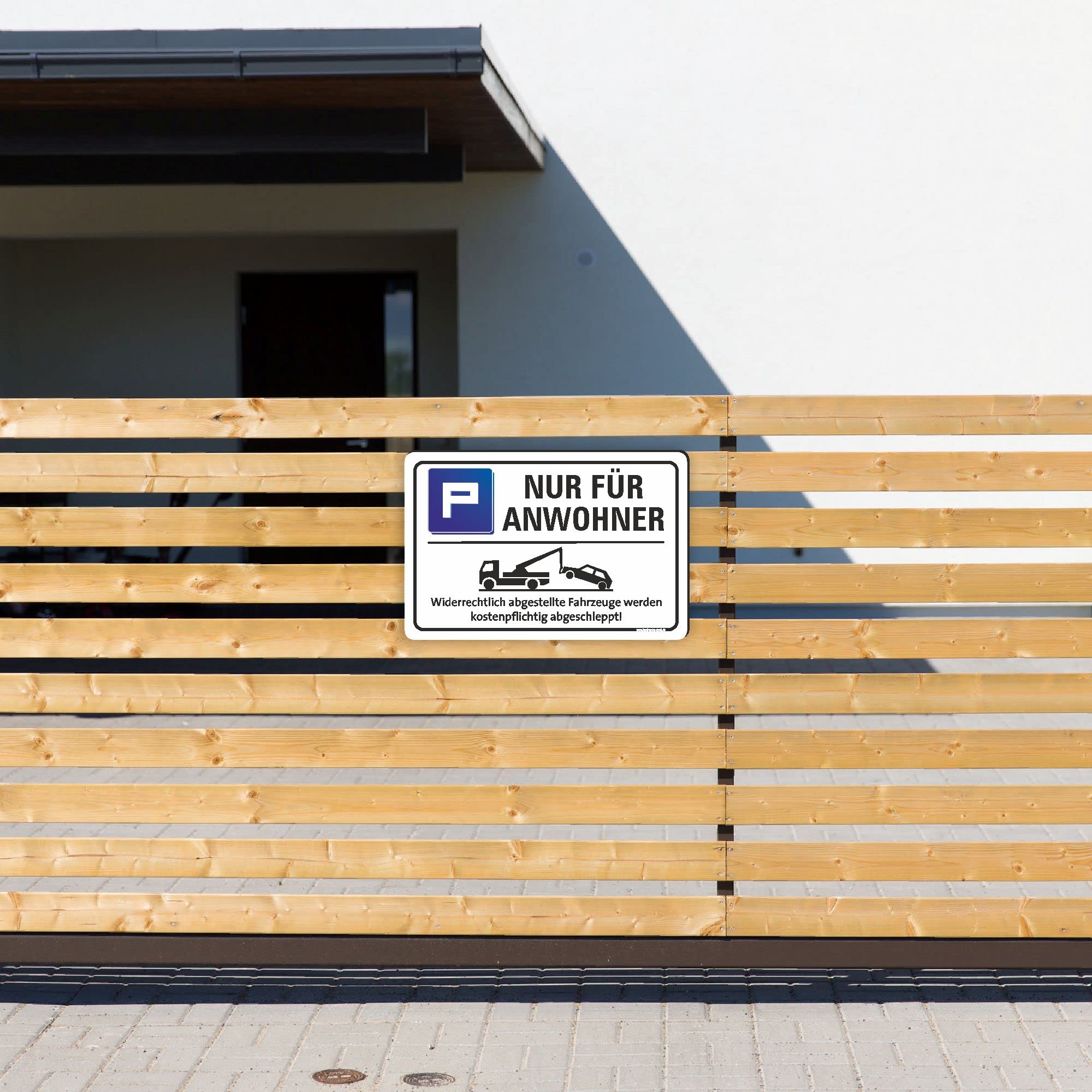 NUR FÜR ANWOHNER - Parkplatz Schild - Schild zum Markieren vom Anwohnerparkplatz oder Privatparkplatz (60x40cm Schild)