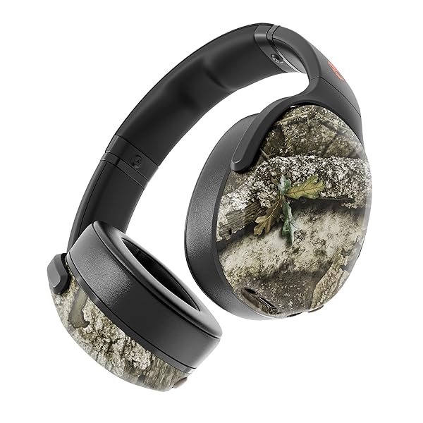 Skullcandy Crusher Evo Wireless Bluetooth Headphones with Multi-Sensory Bass, Noise Isolating Over-Ear Fit, Up to 40 Hours Battery, Microphone for iPhone Android - Realtree APX Black/Orange