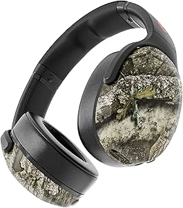 Skullcandy Crusher Evo Wireless Bluetooth Headphones with Multi-Sensory Bass, Noise Isolating Over-Ear Fit, Up to 40 Hours Battery, Microphone for iPhone Android - Realtree APX Black/Orange asin的图片