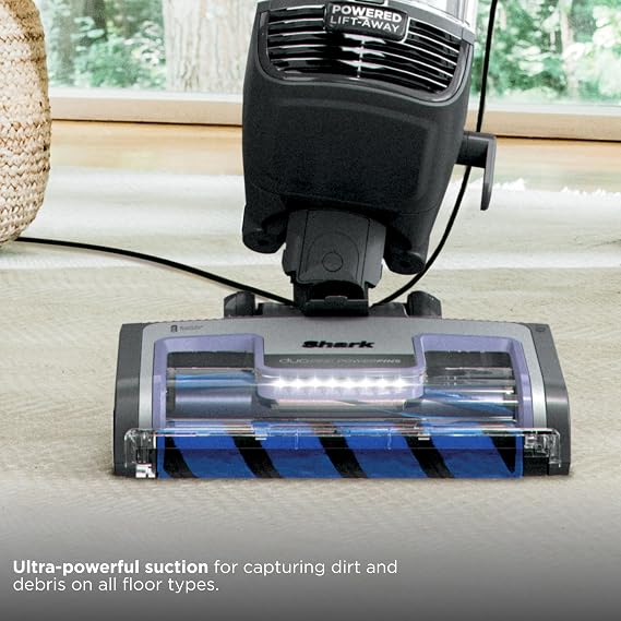 Shark Vertex DuoClean PowerFins Vacuum, Lift-Away, Dark Lilac, AZ2001AMZ | DuoClean PowerFins, Powered Lift-Away, HEPA Seal, LED Headlights, Self-Cleaning Brushroll, Duster Crevice and Pet Tools