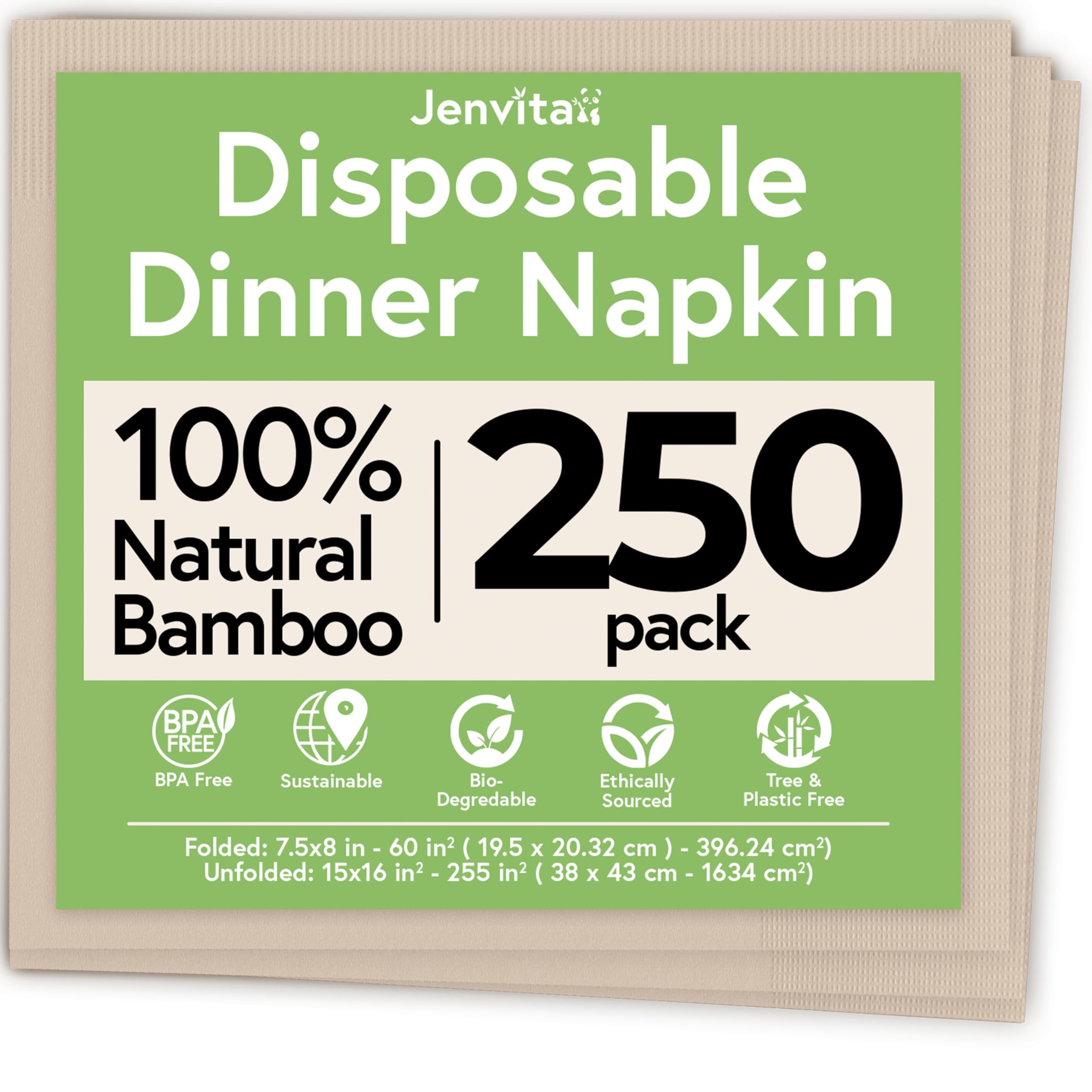 Jenvita 3-Ply Compostable Napkins