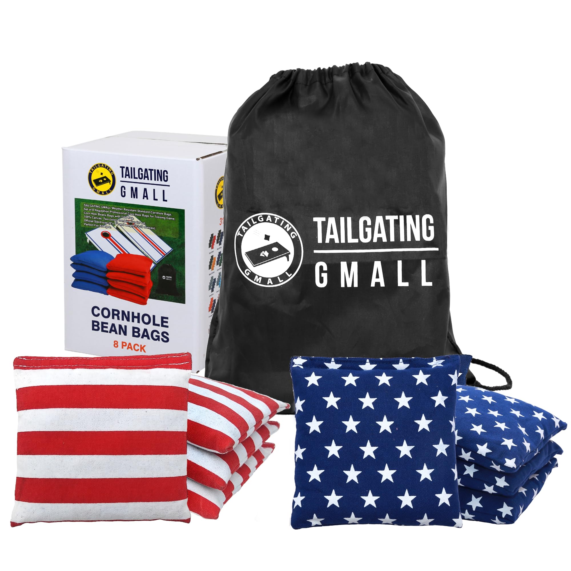 SC Cornhole Games Weather Resistant Cornhole Bags (Set Of 8) - Professional Regulation Size- Use On Pro Corn Hole Boards Or Bean