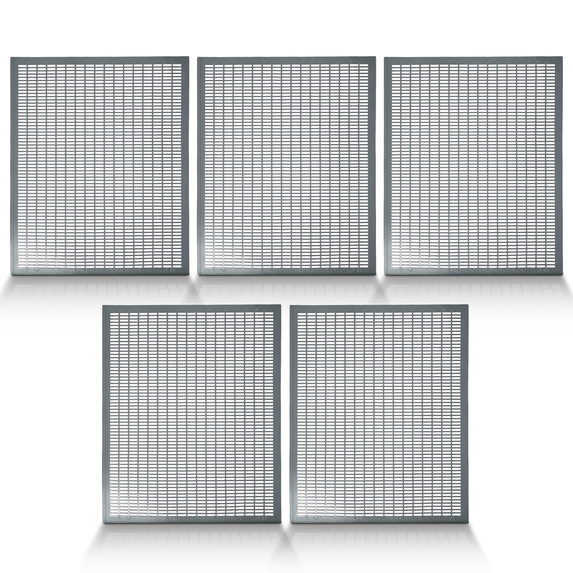 Mann Lake Plastic Queen Excluder, Fits 10 Frame Langstroth Beehives, Beekeeping Supplies & Kit Tools for All Beekeeping Levels, 5 Pack