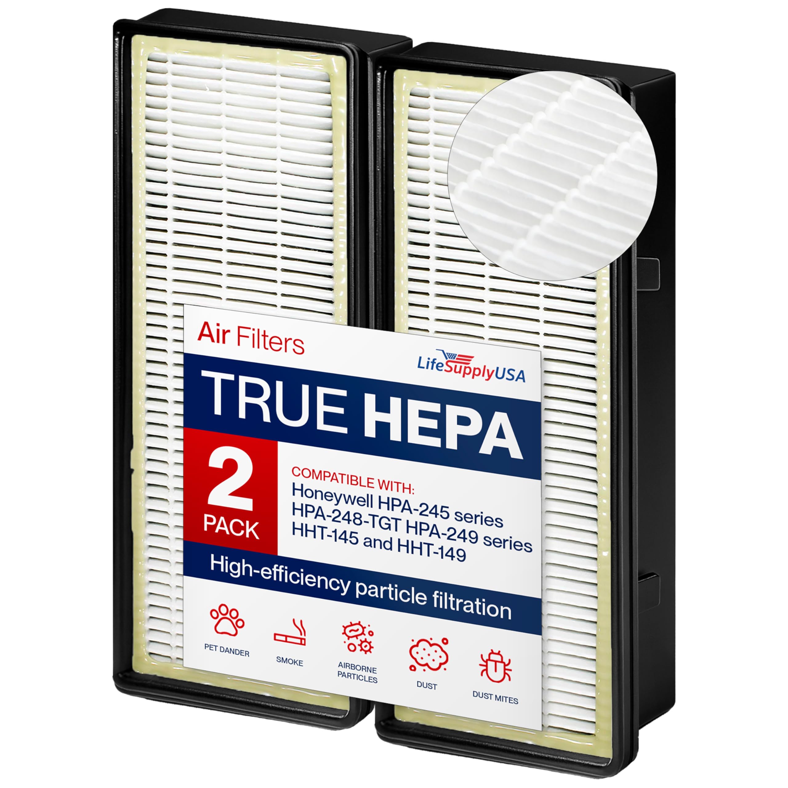 Filtre Hrf-c2 compatible Honeywell HEPAClean par Lifesupplyusa - Lot de 2