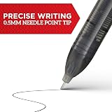 Sharpie Needle Point Rollerball Pens, 0.5mm, Black Ink, 12 Count - Stationary, Writing, Bullet Journaling, Office Supplies – view 3