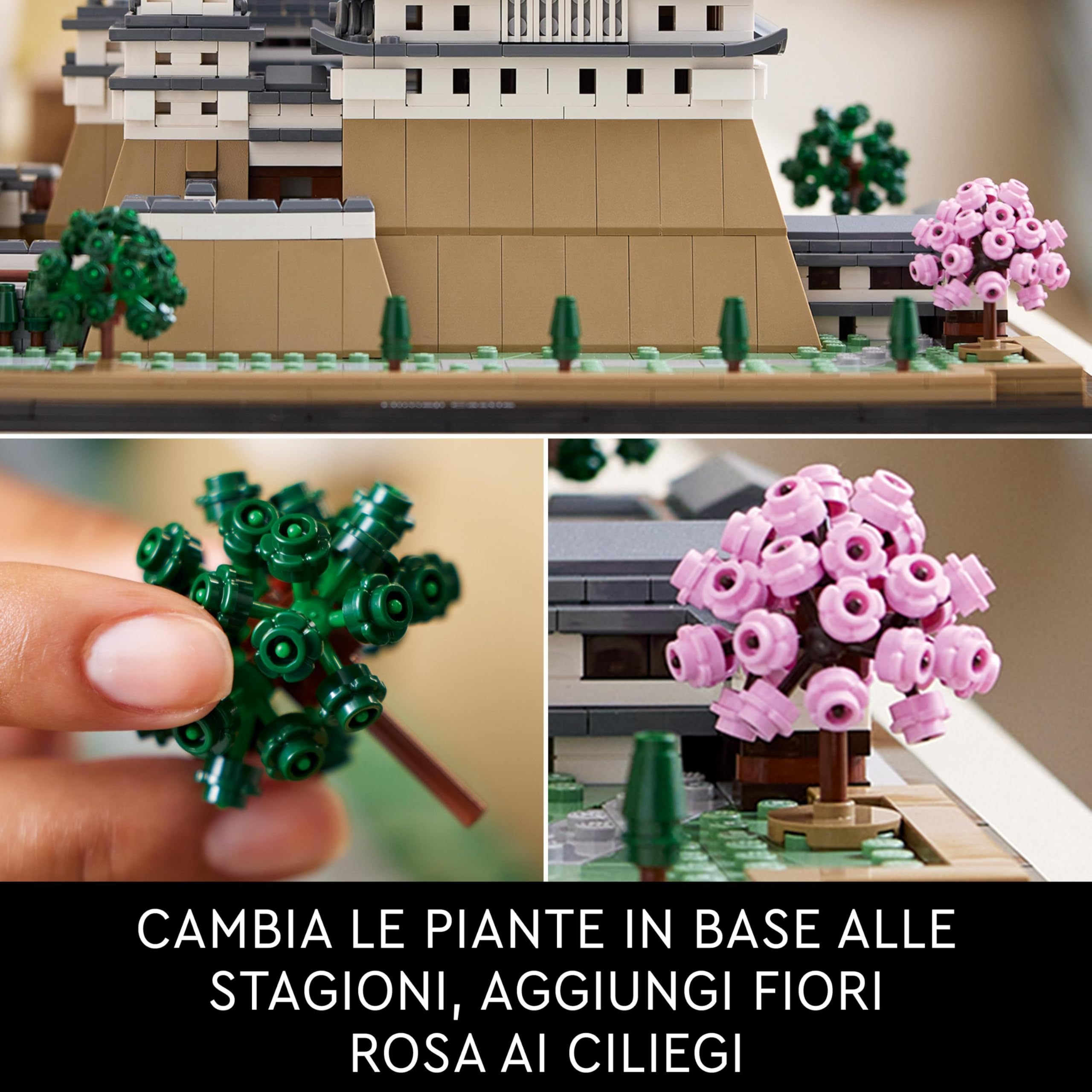 LEGO 21060 Architecture Castello di Himeji, Kit Modellismo per Adulti Collezione Monumenti, Idea Regalo Creativa per i Fan della Cultura Giapponese con Albero di Ciliegio in Fiore da Costruire