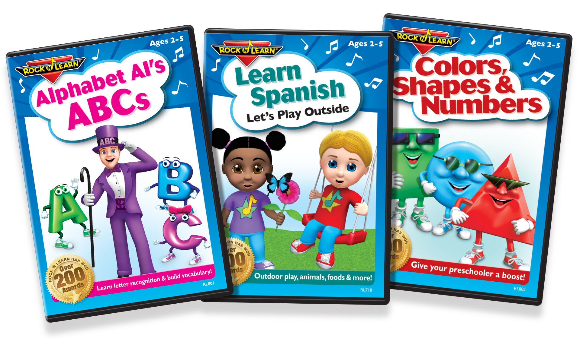 Preschool 8 DVD Collection by Rock 'N Learn (Nursery Rhymes, Alphabet