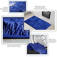 Vista 3 de Clara Clark Tapete de baño peludo con respaldo antideslizante de goma Tapete de baño súper suave