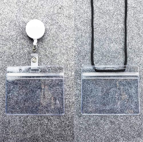 Miniatura 6 de Sum's - Portatarjetas horizontales sellables, impermeables, de plástico transparente, para identificación (10 unidades)