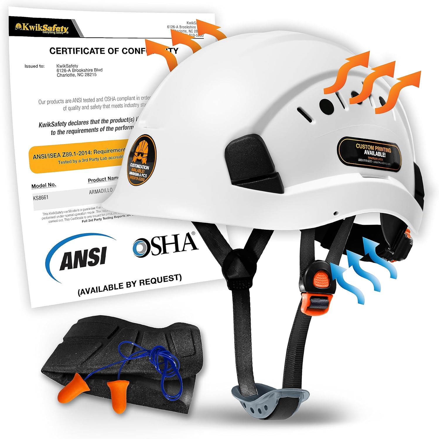 KwikSafety - Charlotte, NC - Hard Hats [Full Brim, Cap Style, Climbing Style] Type 1, Class C ANSI OSHA