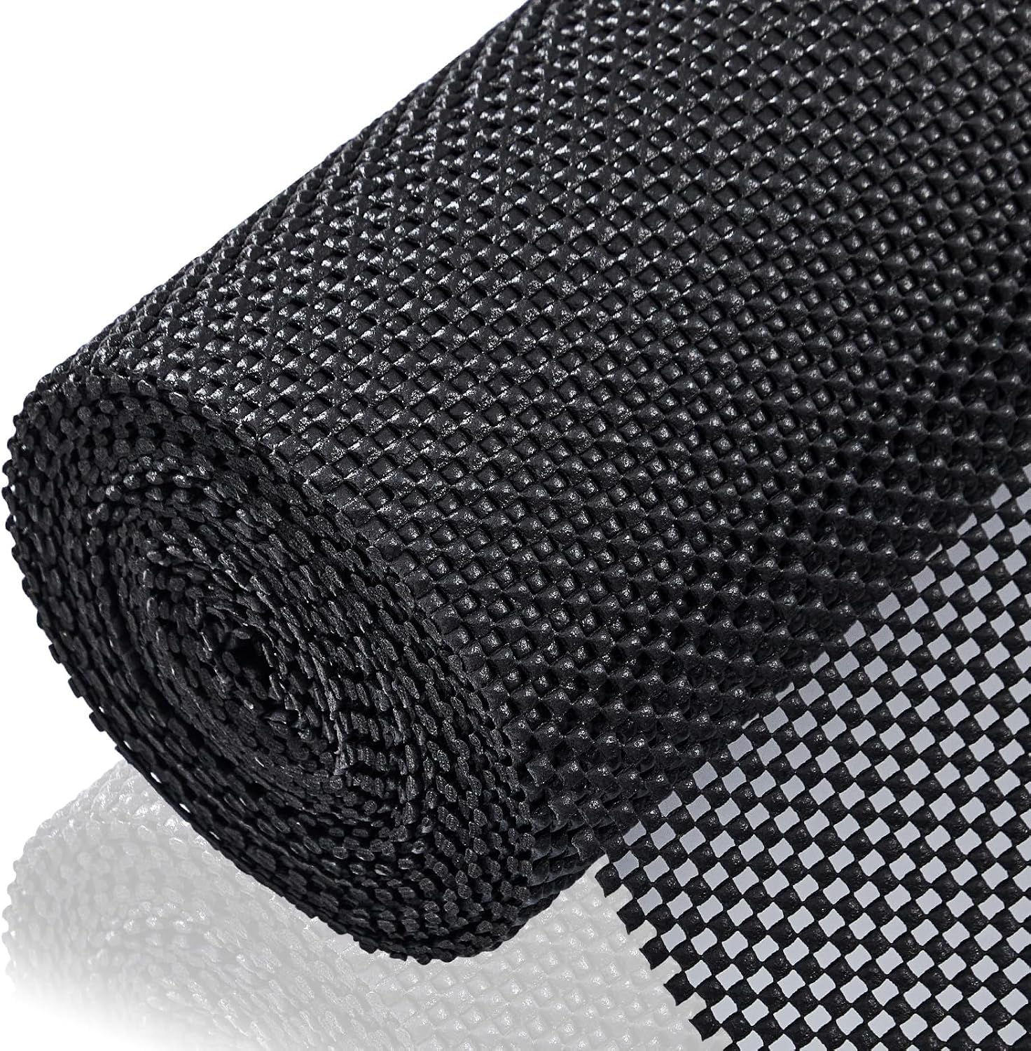 Viseeko Non Slip Drawer and Shelf Liner, Non Adhesive, Black, 30x910cm — image 1