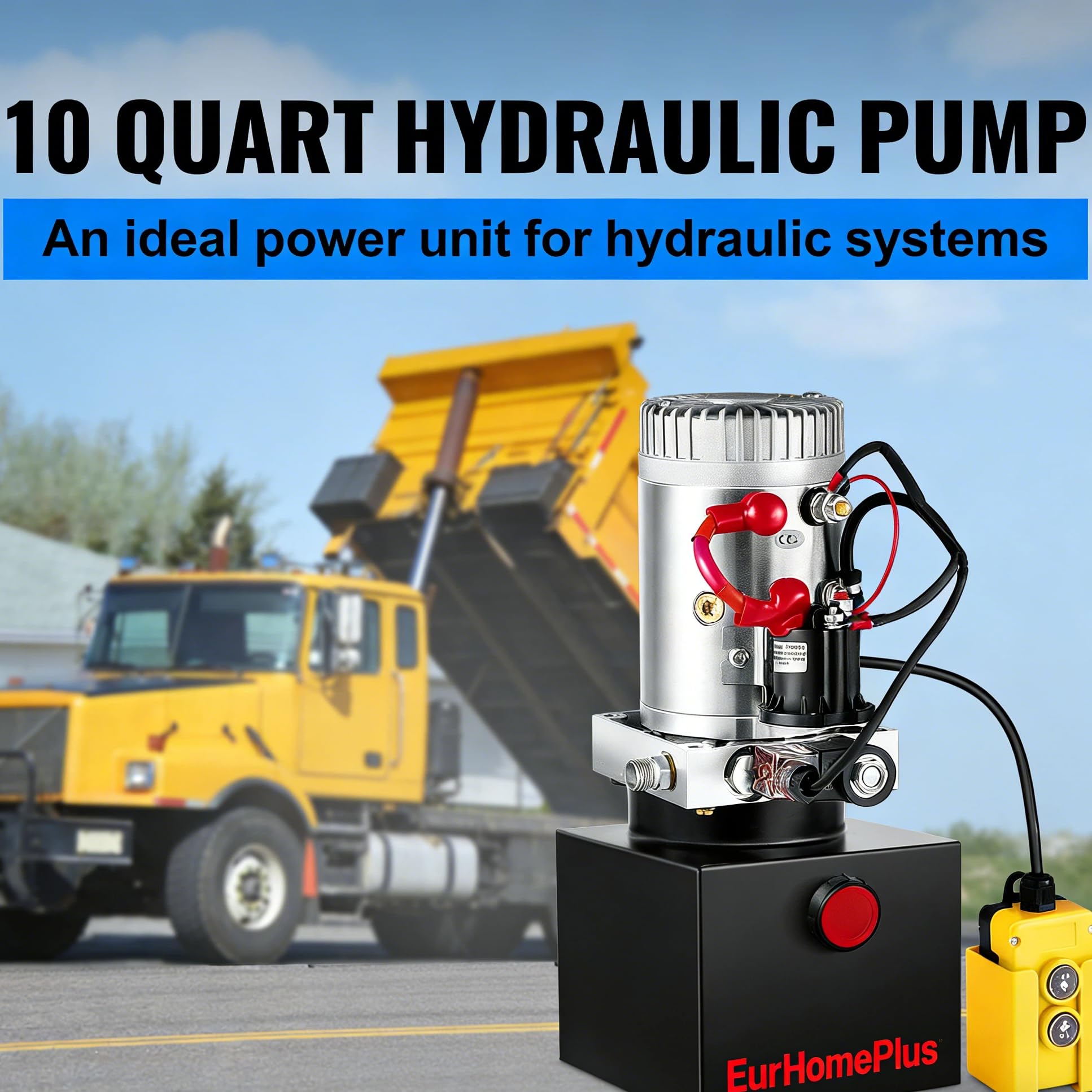 Professionelle 12V Hydraulikpumpe mit 18,9L Edelstahltank – Doppelwirkende 3KW-Pumpe, 16MPa Druck, 4,5m Fernbedienung – für Kippanhänger, Hebebühnen & Ladebordwände