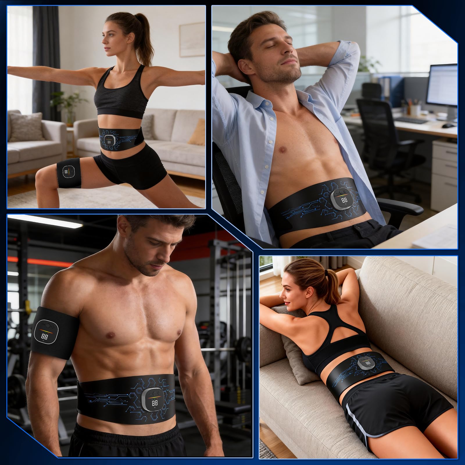 Abs Stimulator Belt Muscle Toner,ab toning Belt for Home Workout Fitness — Amazon image 8