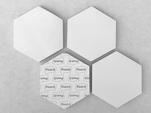 Miniatura 2 de Hexágono post-it Note Pad (5Pads con 50hojas por bloc) 4" X 4916", Blanco