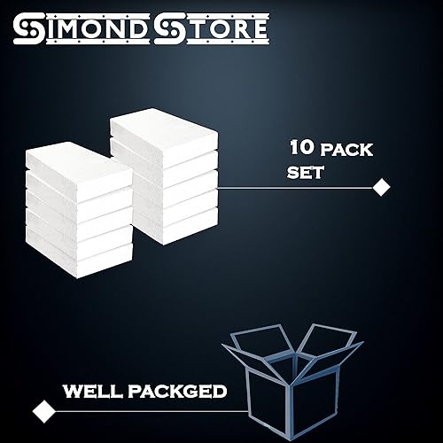 Miniatura 8 de SIMOND STORE Ladrillos de fuego aislantes para forja, 1.5 x 4.5 x 9 pulgadas, paquete de 10 a 2500 F, ladrillos de fuego suaves para chimenea,