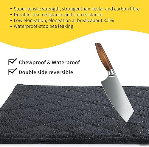 Miniatura 4 de ROYALAY Tapete para jaula de perro a prueba de mordidas para perros duros, indestructibl y resistente al agua, para masticadores agresivos, 22 x 35