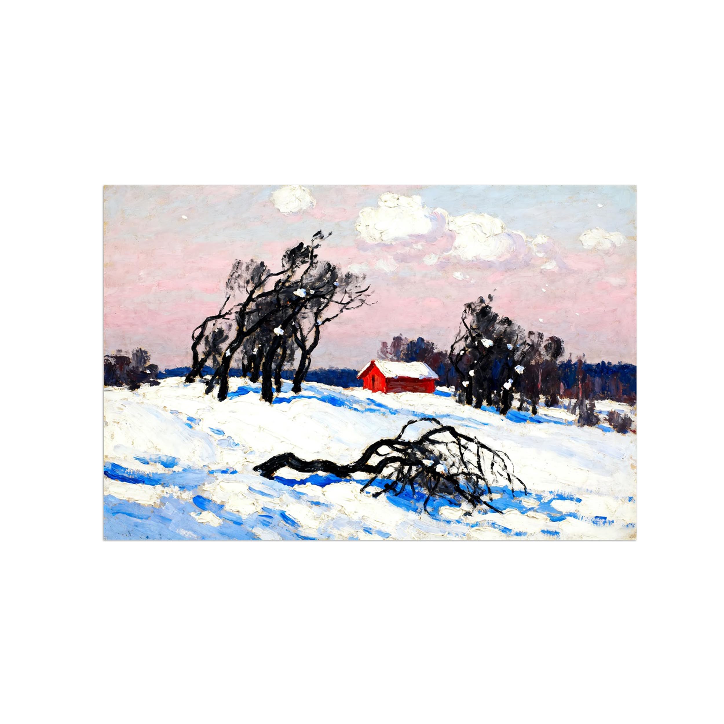 Ozpwbvy Unframed Winter Tree Landscape Canvas Wall Art Picture 80X120cm