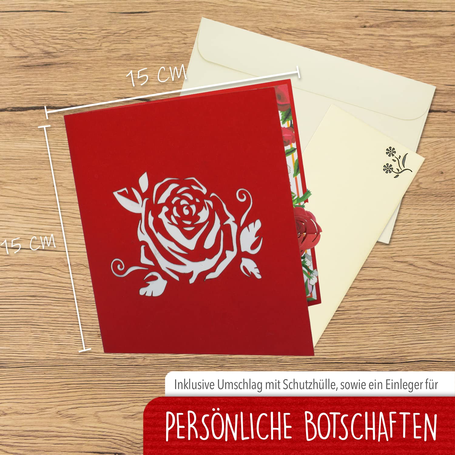 Carte Pop-up LIN Fleurs Sauvages - Une Magnifique Carte 3D Faite Main Pour Anniversaire Ou Fête Des Mères