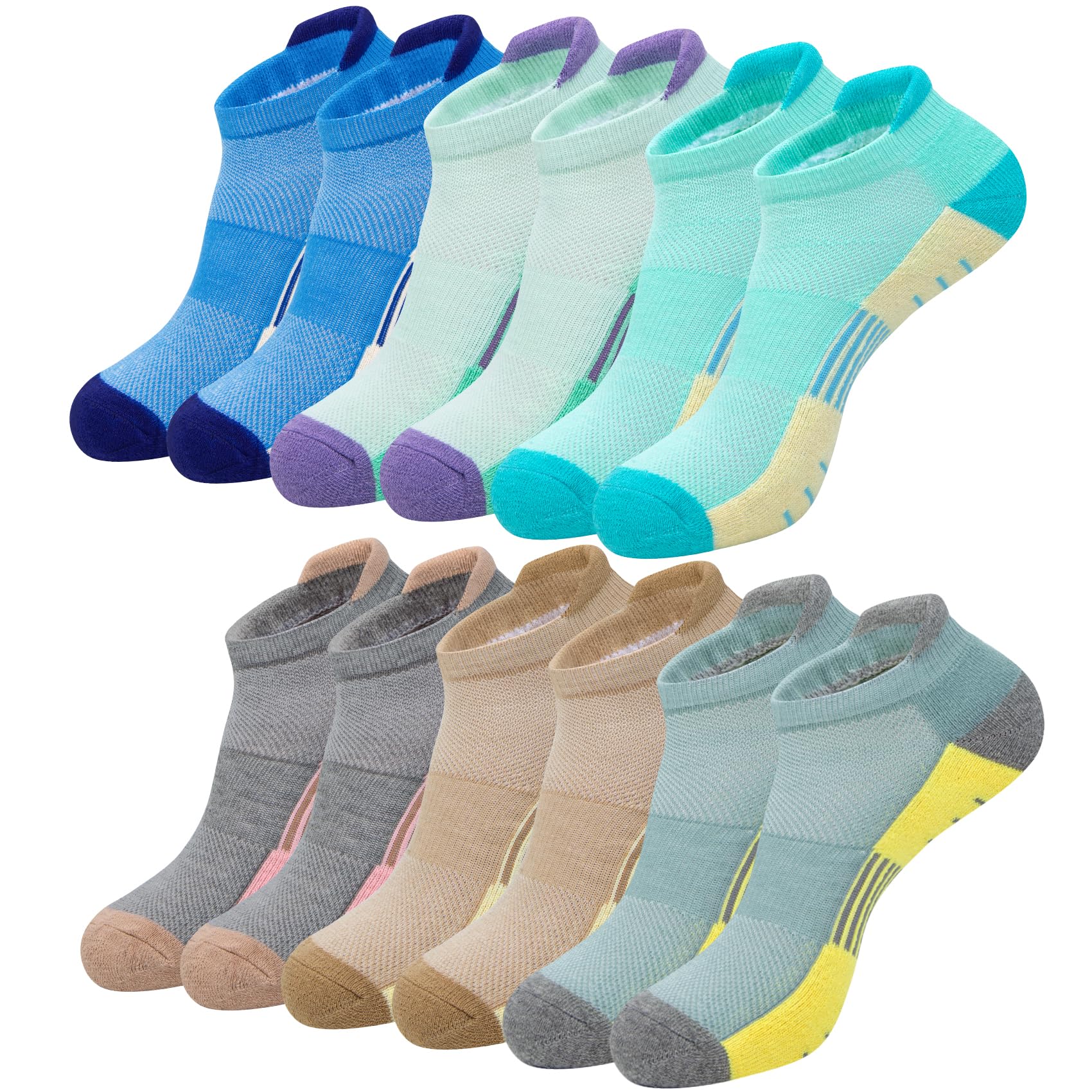Wostock women socks black 6colors pairs
