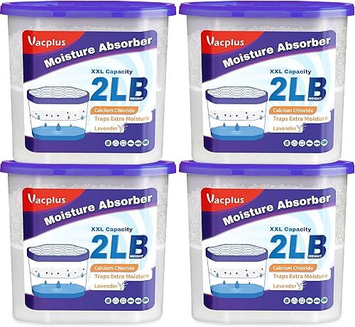 Vista 13 de Vacplus Cubos absorbentes de humedad - Deshumidificador de gran capacidad y absorbente de humedad para armario, sótano, baño, caravana y áreas
