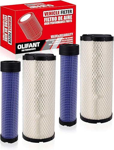 2x Kits de Filtros de Aire para John Deere M131802 M131803 Filtro de Aire Interior y Exterior para 1025R (NO TODOS LOS MODELOS) 2025R 2032R 3005