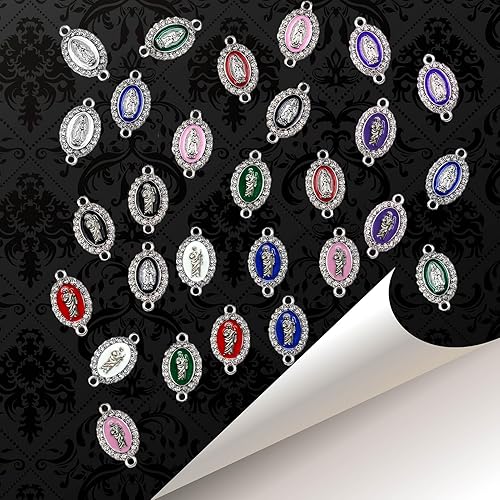 Miniatura 5 de 20 dijes de Virgen María San Judas para pulseras, cuentas de Virgencita Virgen De Guadalupe, joyería mexicana, colgante de rosario